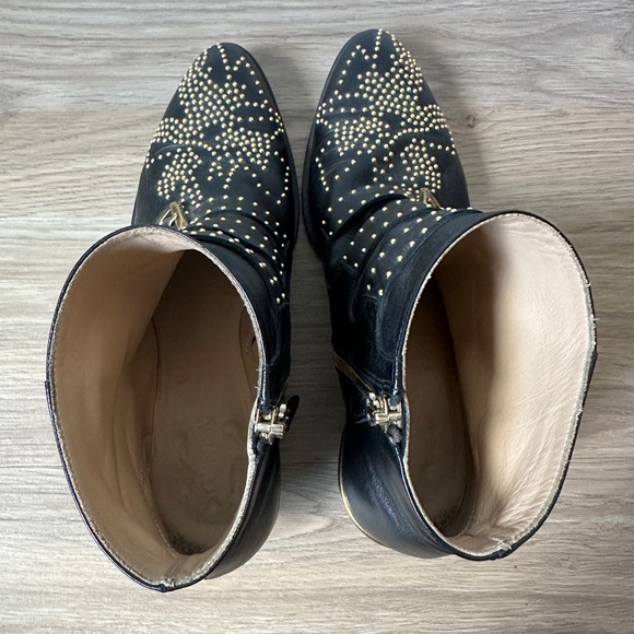*AUTHENTIC* CHLOÉ - Susanna short boot - black gold - women’s 35.5 - Picture 12 of 15